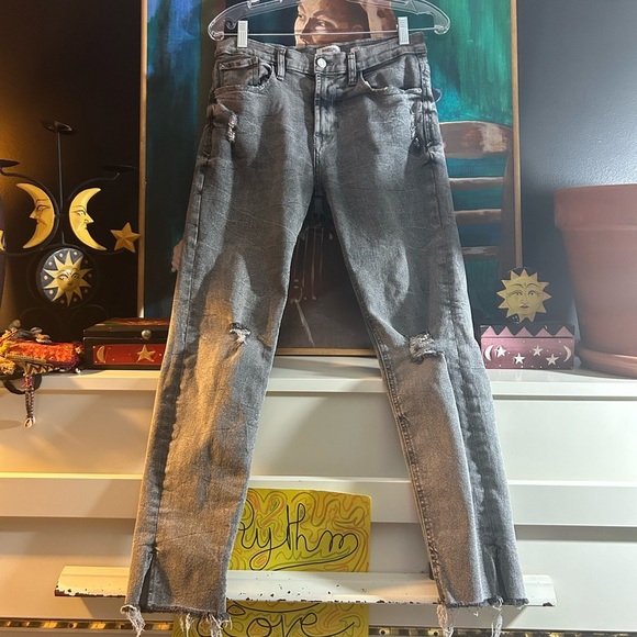 Kensie Denim - Kensie Vintage The Ultimate High Rise Skinny Charcoal Straight Leg Jeans 29"